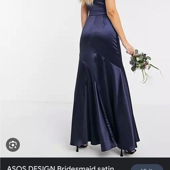 ASOS Satin Halted Maxi Formal Dress - Picture 9 of 12